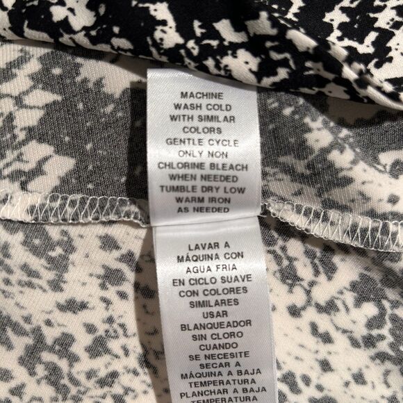 Donna Morgan Short Sleeve Dress Snake Skin Print Faux Wrap Size 8 EUC - Picture 8 of 10